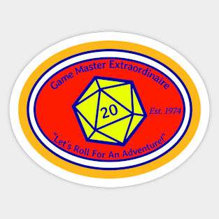 Game Master Extraordinaire Logo 1 Sticker